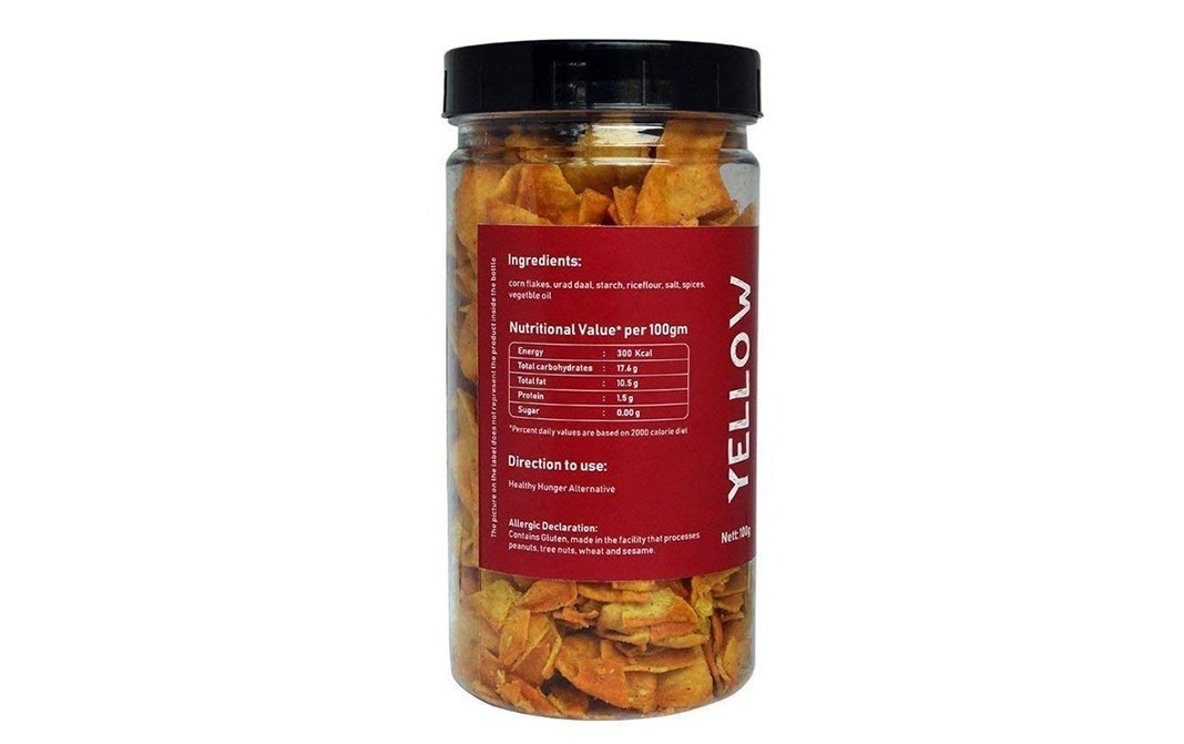 Graminway Yellow Corn Chips    Plastic Jar  100 grams